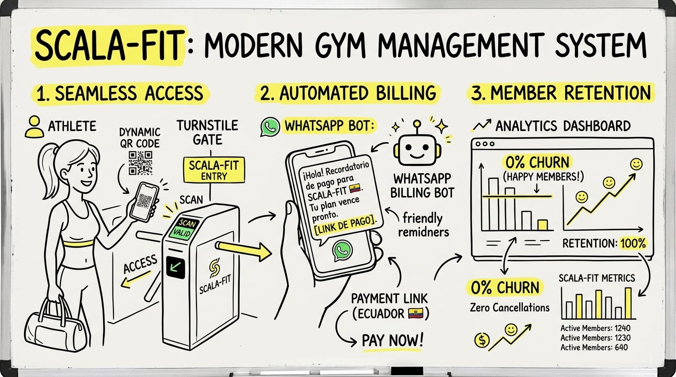 SCALA-FIT gestión de gimnasios y cobros WhatsApp