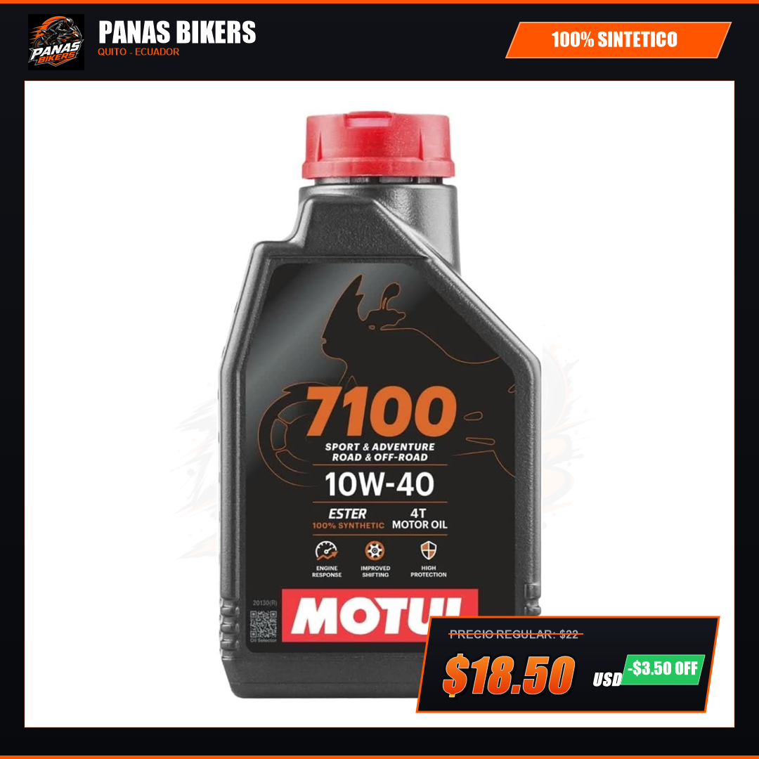 Aceite Motul 7100 4T 10W40 Sintético Panas Bikers Quito