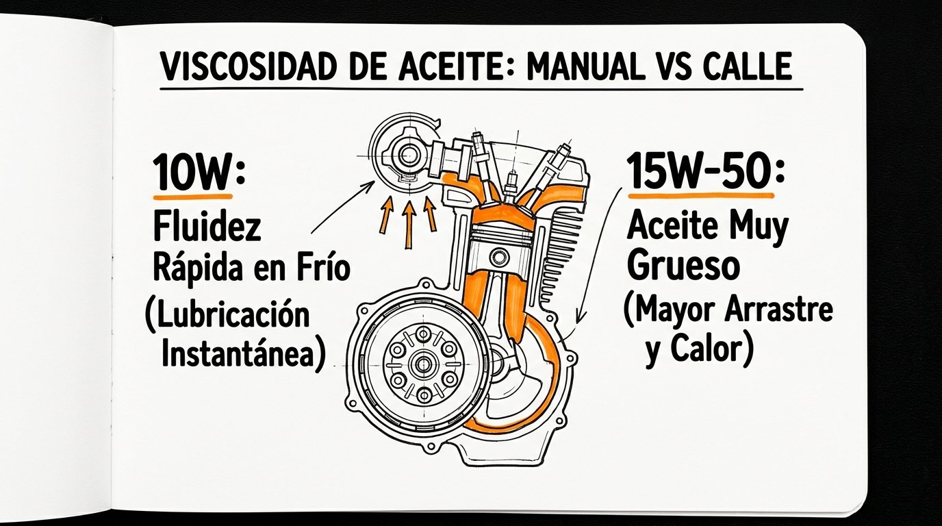 ¿Qué pasa si no usas el espesor de aceite del manual?